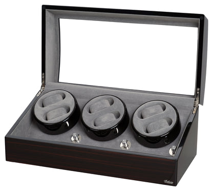 6 Watch Winder with 8 Additional Watch Storage Powered w/Japanese Mabuchi Motors